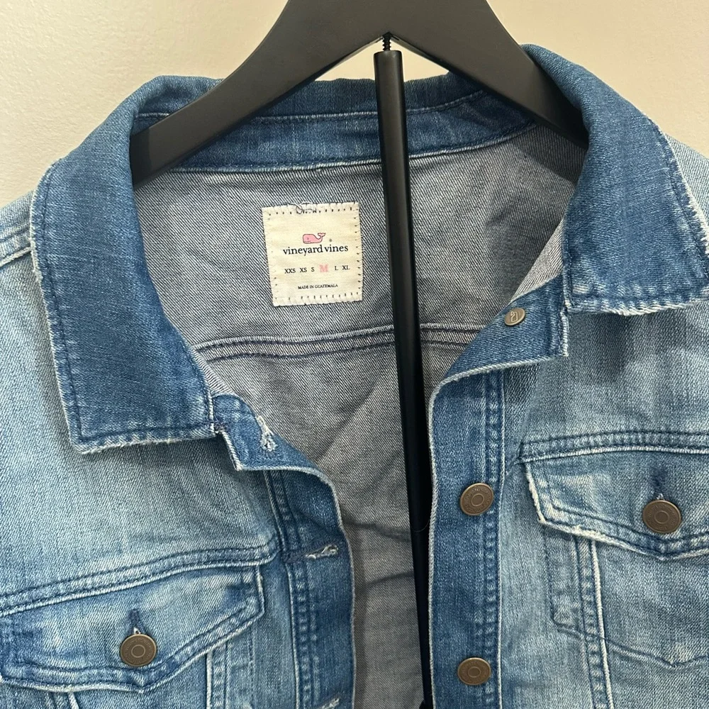 Vineyard Vines Faded Blue Denim Jacket - Women's - Picture 8 of 11